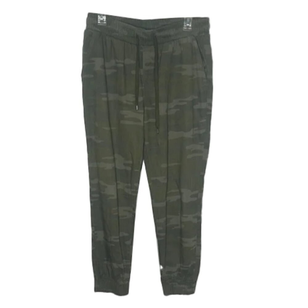 ❤️ STYLE & CO Olive Plaid Jogger Sweatpants with Elastic Cuffs Size M
